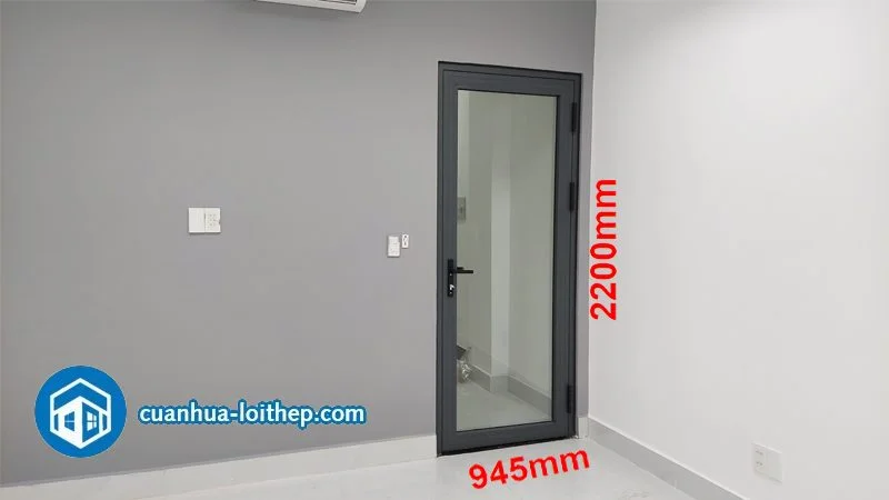 Kích thước cửa phòng ngủ bằng nhôm theo phong thủy