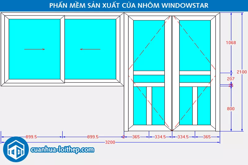 Phần mềm thiết kế cửa nhôm window star
