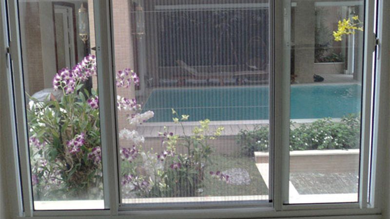 Cửa lưới chống muỗi dạng lùa 3 cánh cho cửa sổ