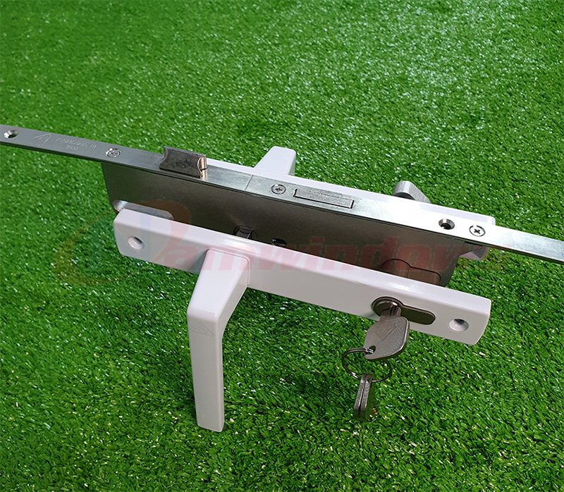 Bộ khóa đa điểm lẫy gà cửa nhựa lõi thép uPVC