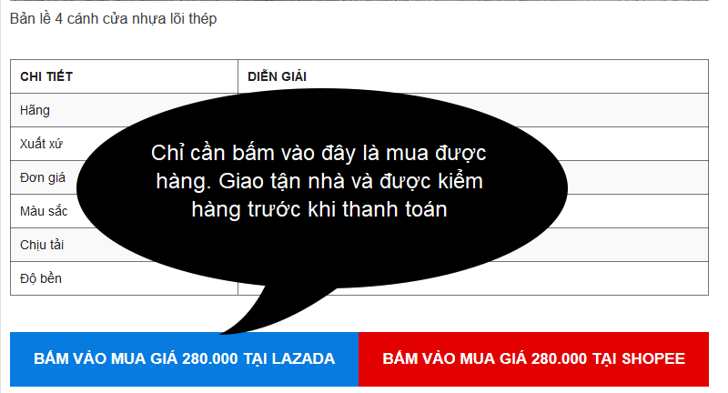 Chỉ với 1 cú bấm là bạn đã mua được hàng từ Shop uy tín có chọn lọc