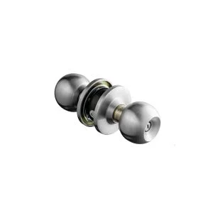 Khóa tay nắm tròn thép + inox 304, ổ chìa bằng đồng thau
