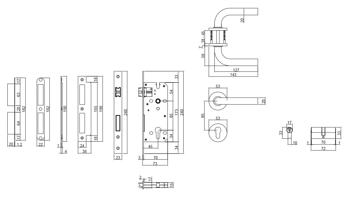 Thông số kỹ thuật khóa phân thể VICKINI 37115.102 SSS