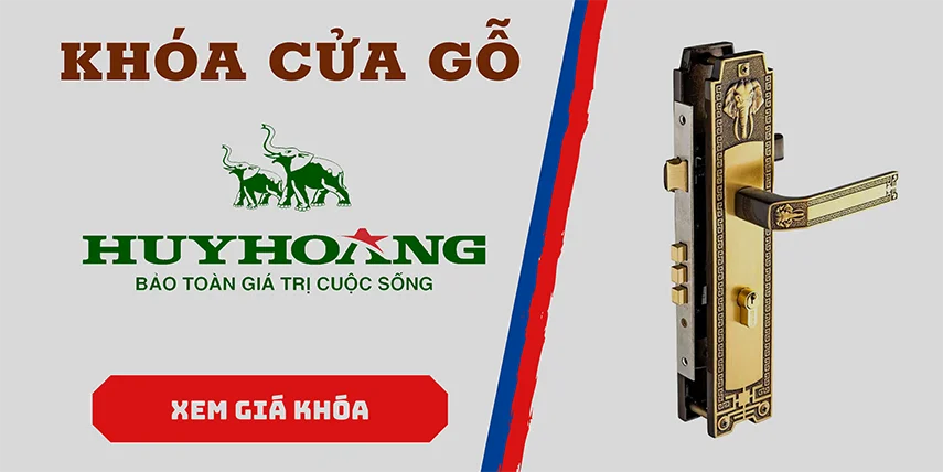 Khóa cửa gỗ Huy Hoàng