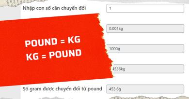Quy đổi pound sang kg và kg sang pound
