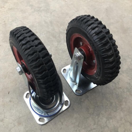 Bánh xe đẩy cao su đặc CP010 cố định - Hình ảnh 3