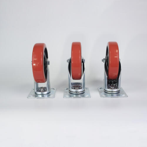 Bánh xe đẩy nhựa PU CP035 lõi nhựa cố định - Hình ảnh 13