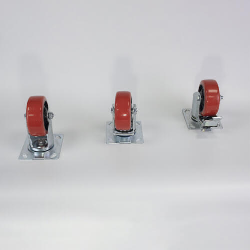 Bánh xe đẩy nhựa PU CP036 lõi nhựa xoay - Hình ảnh 9