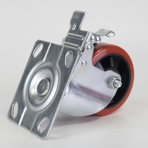 Bánh xe đẩy nhựa PU CP037 lõi nhựa xoay có khóa - Hình ảnh 12