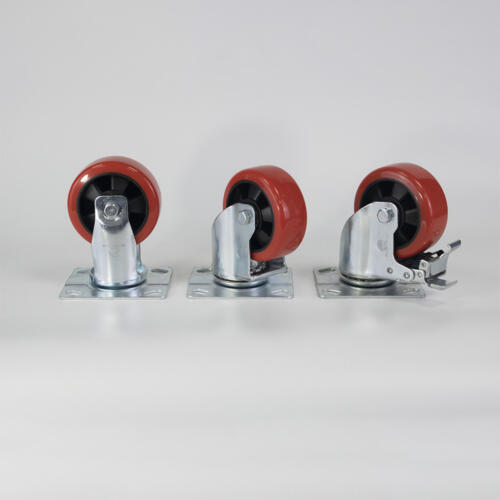 Bánh xe đẩy nhựa PU CP037 lõi nhựa xoay có khóa - Hình ảnh 19
