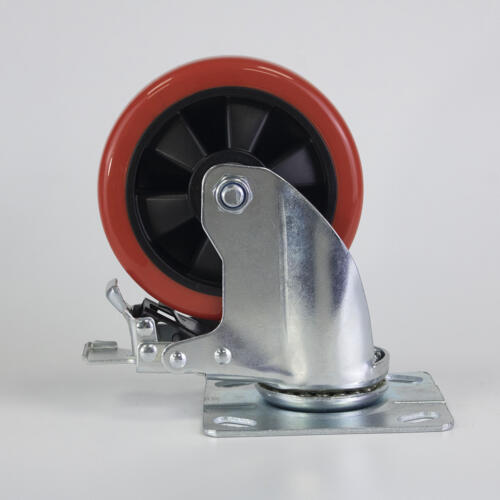 Bánh xe đẩy nhựa PU CP037 lõi nhựa xoay có khóa - Hình ảnh 24