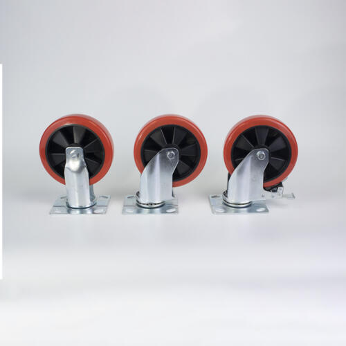 Bánh xe đẩy nhựa PU CP037 lõi nhựa xoay có khóa - Hình ảnh 35