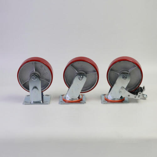 Bánh xe đẩy nhựa PU lõi gang CP048 xoay 360 - Hình ảnh 2