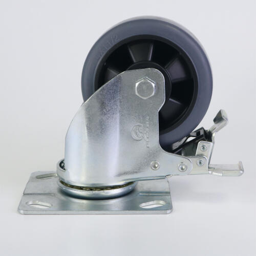 Bánh xe đẩy nhựa TPR CP043 xoay có khóa - Hình ảnh 2