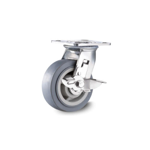 Bánh xe đẩy nhựa TPR CP072 khóa ngang