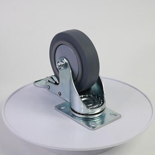 Bánh xe đẩy nhựa TPR CP026 xoay khóa - Hình ảnh 4