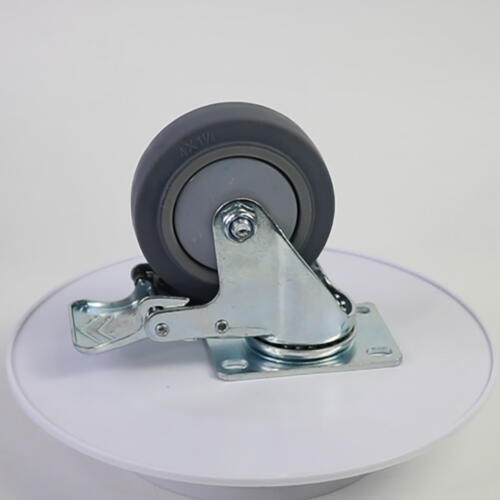 Bánh xe đẩy nhựa TPR CP026 xoay khóa - Hình ảnh 5