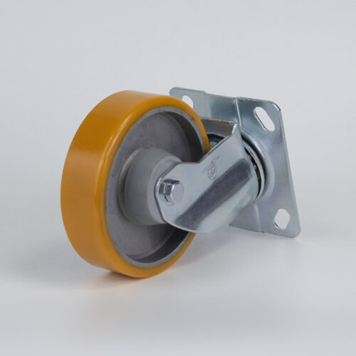 Bánh xe đẩy nhựa PU CP033 lõi nhôm xoay - Hình ảnh 3
