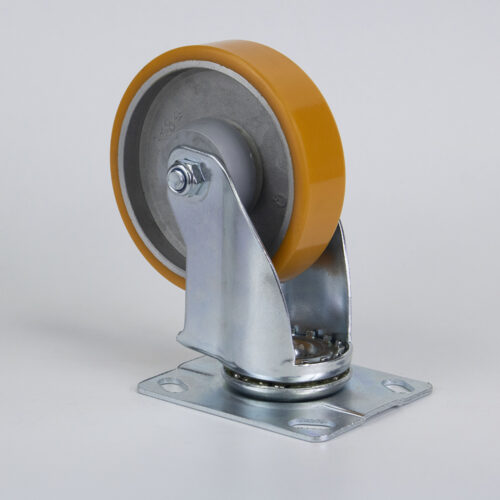 Bánh xe đẩy nhựa PU CP033 lõi nhôm xoay - Hình ảnh 4