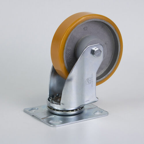 Bánh xe đẩy nhựa PU CP033 lõi nhôm xoay - Hình ảnh 2