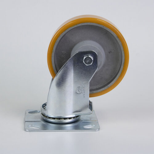 Bánh xe đẩy nhựa PU CP033 lõi nhôm xoay - Hình ảnh 6