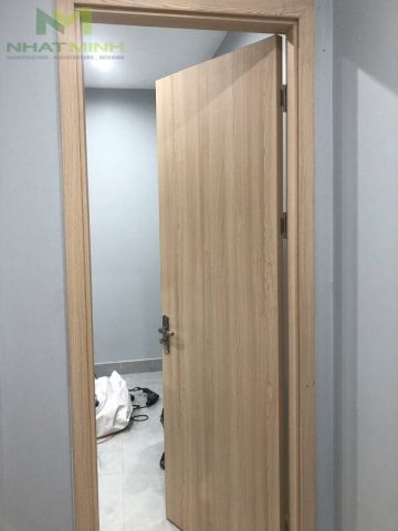 Bảng mẫu cửa nhựa composite cánh phẳng vân gỗ