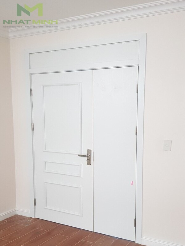 Bảng mẫu cửa nhựa composite màu trắng thanh lịch