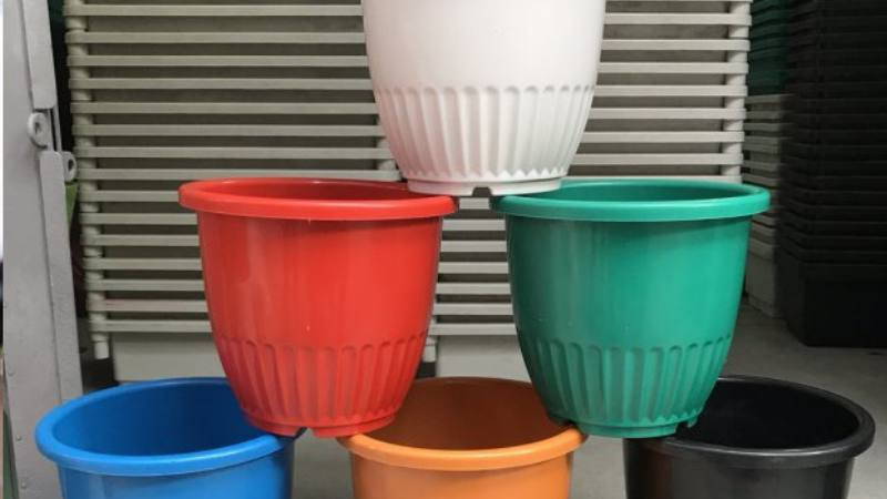 Chậu trồng hoa và cây cảnh bằng nhựa bị tích nhiệt, ảnh hưởng đến sự phát triển của cây
