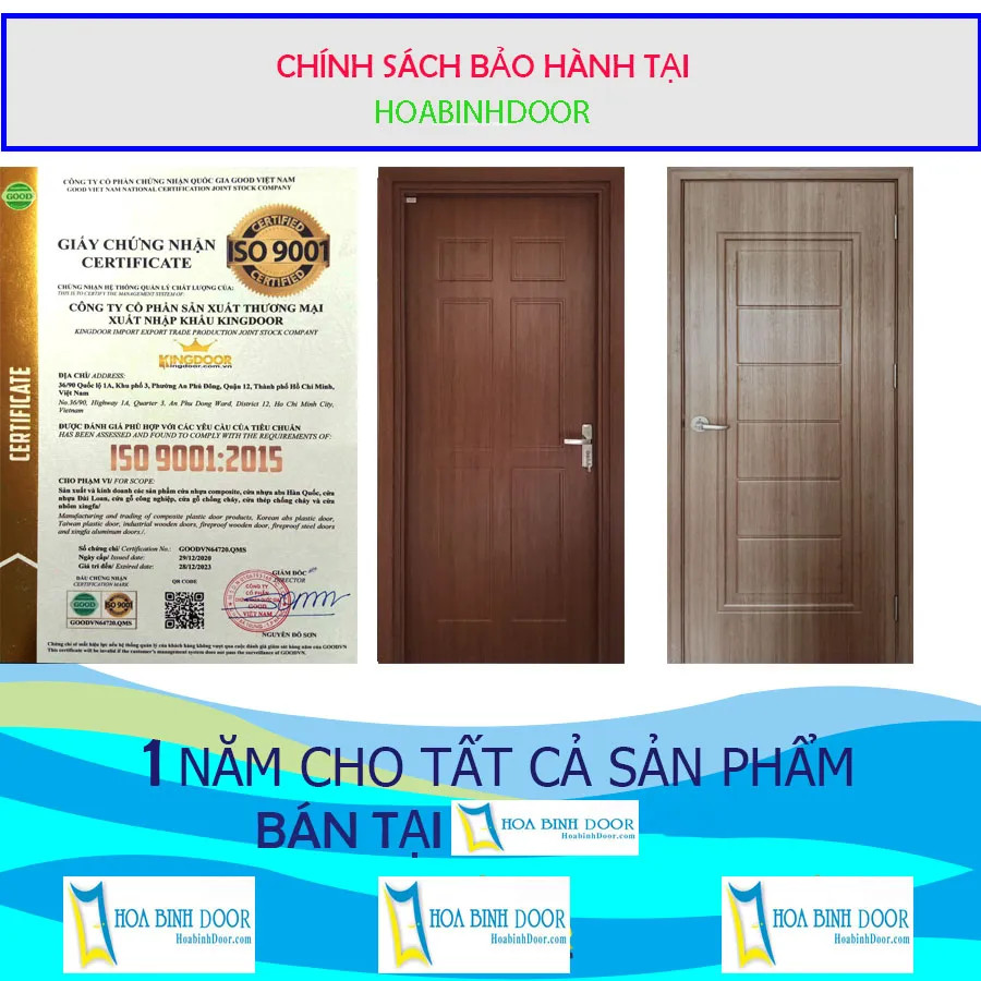 Chính sách bảo hành cửa nhựa giả gỗ NNM GROUP
