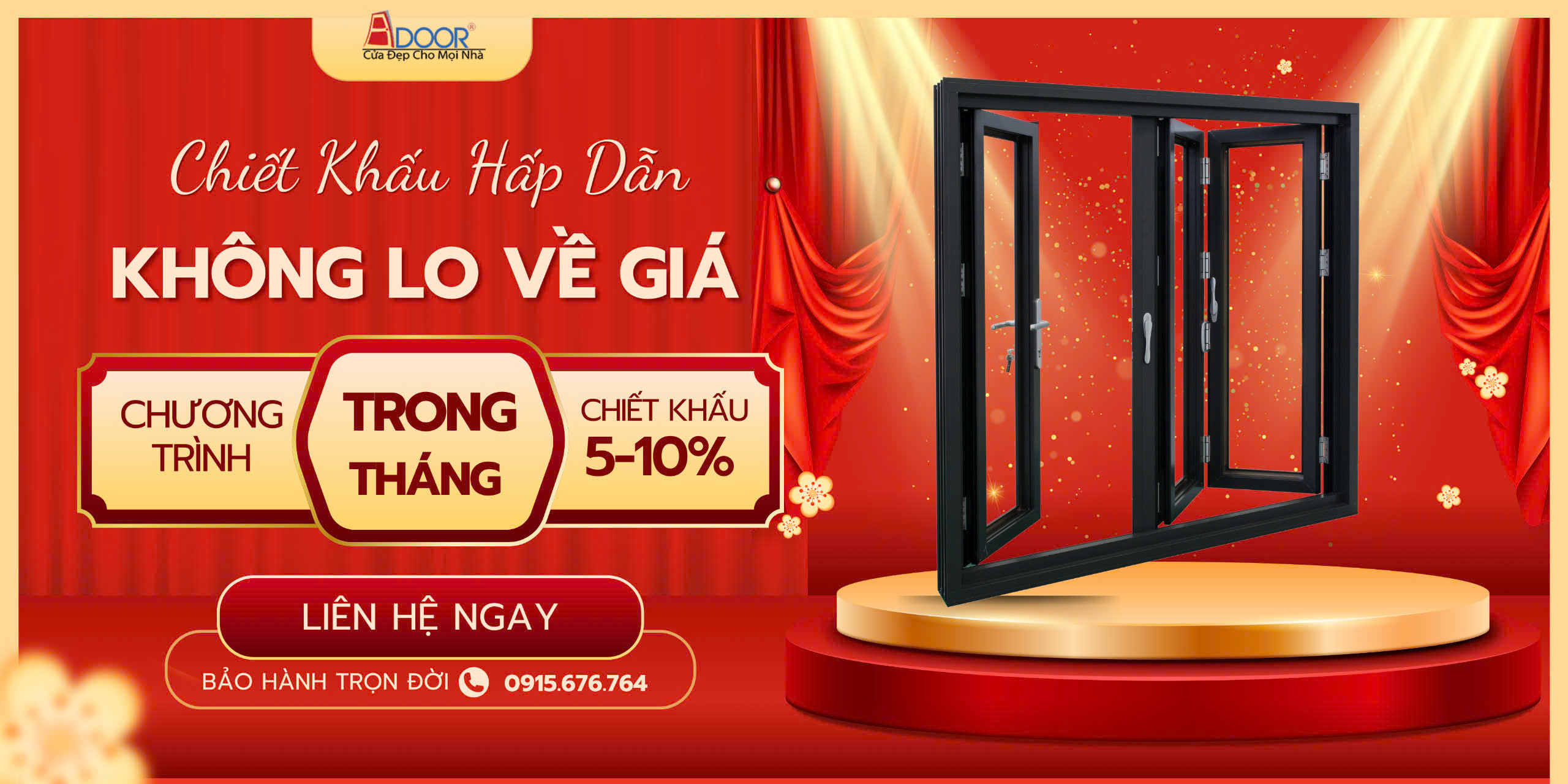 Chương trình khuyến mãi giảm giá từ 5% đến 10% cho khách hàng mua cửa tại NNM GROUP