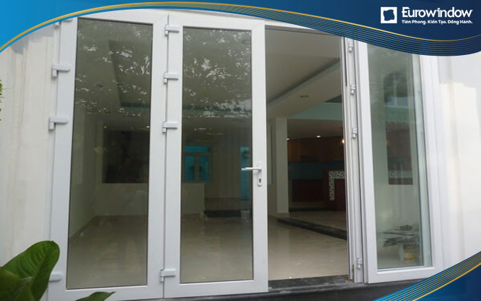 Cửa đi nhựa lõi thép 4 cánh mở quay ngoài từ thương hiệu Sparlee (Shide)