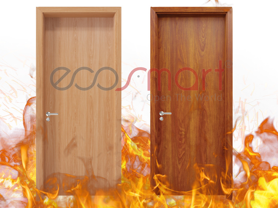 Cửa gỗ nhựa composite Ecosmart chống cháy lan với thiết kế sang trọng