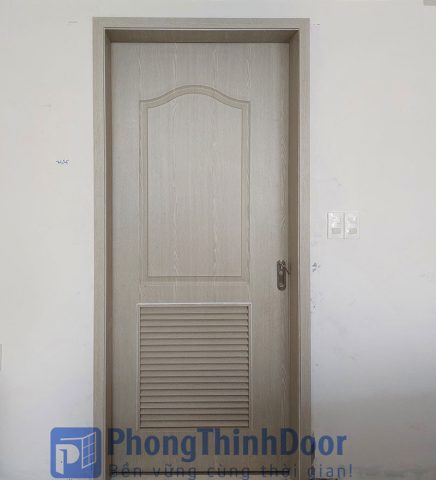 Cửa lá sách nhựa màu vân gỗ đẹp mắt