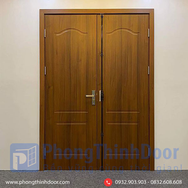Cửa nhựa 2 cánh sử dụng chốt Clemon cổ điển