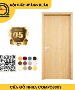 Cửa nhựa composite 1 cánh trơn hiện đại