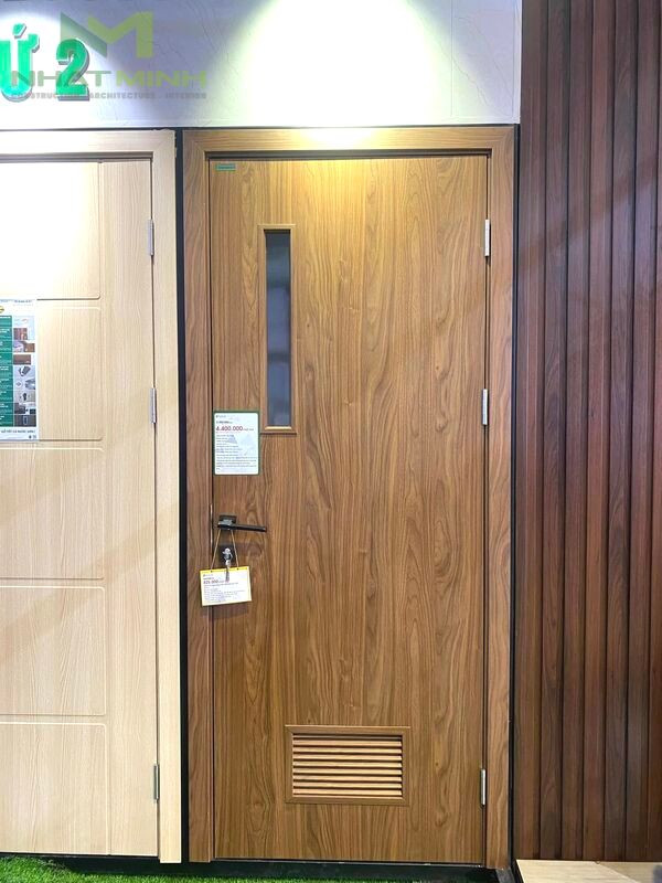 Cửa nhựa composite dành cho phòng vệ sinh, với khả năng chịu nước tuyệt đối và tính thẩm mỹ cao