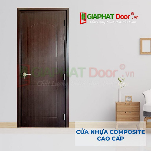 Cửa nhựa composite màu đen giả gỗ trầm