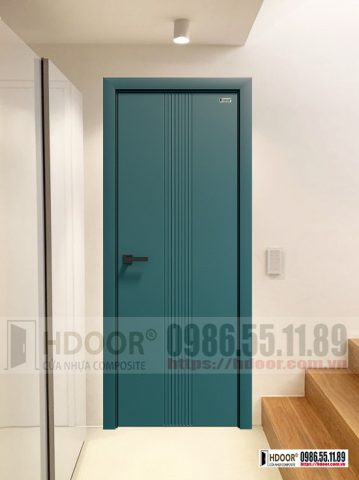 Cửa nhựa composite màu xanh lá
