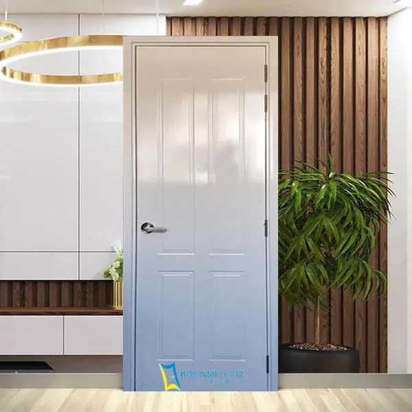 Cửa nhựa composite sơn PU màu trắng sang trọng