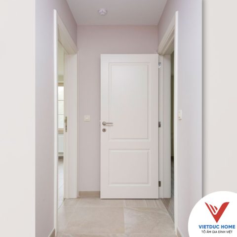 Cửa nhựa composite trắng chống nước cho phòng vệ sinh