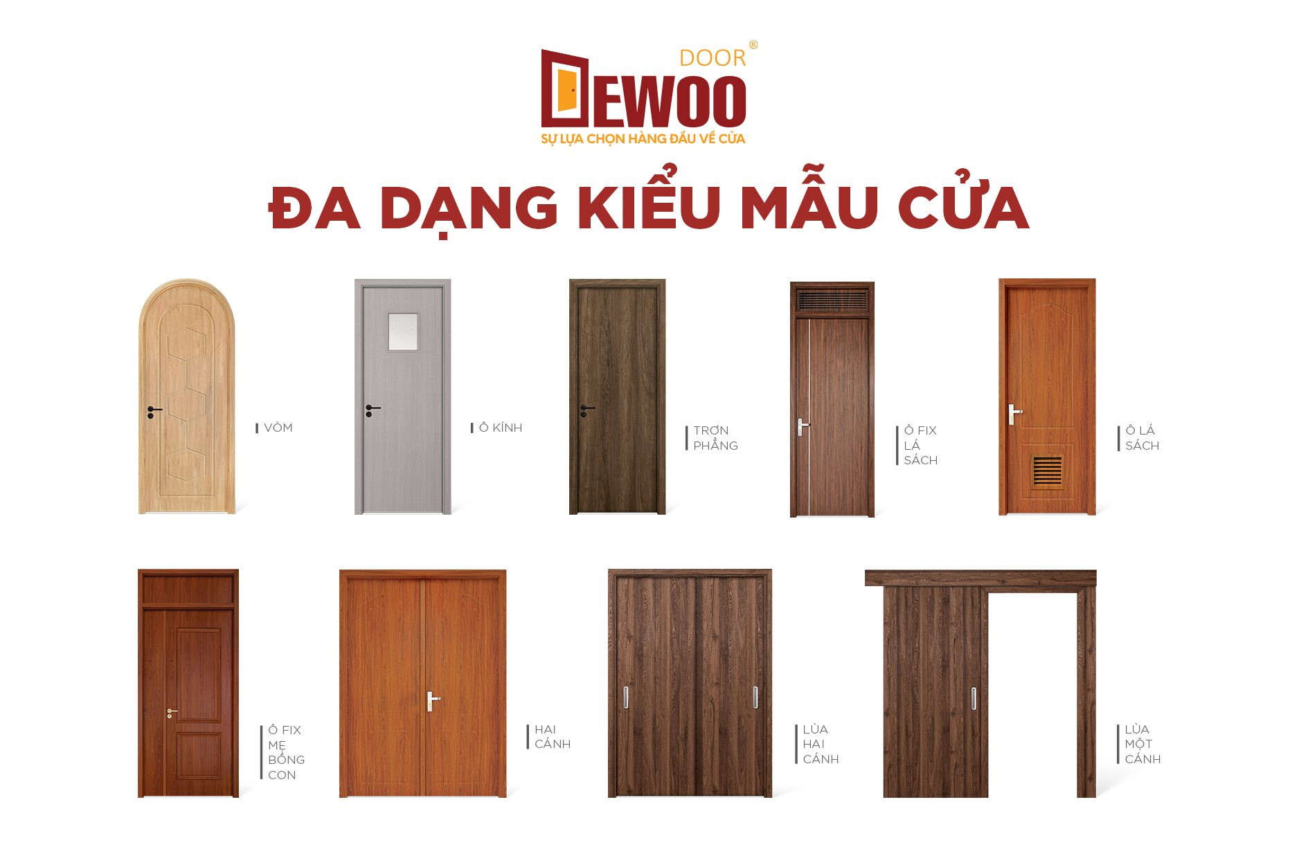 Cửa nhựa DEWOO thiết kế theo yêu cầu riêng