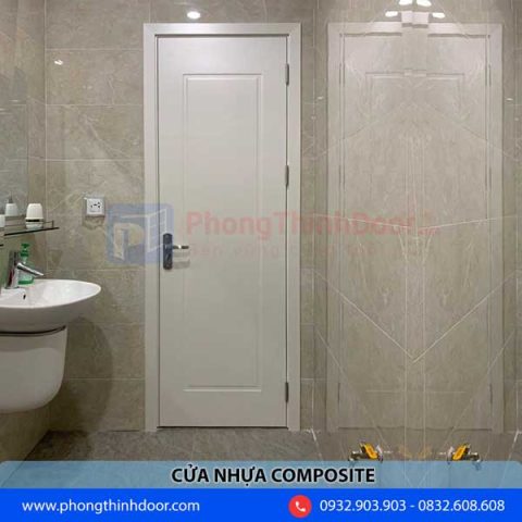 Cửa nhựa giả gỗ Composite sang trọng cho nhà vệ sinh khách sạn