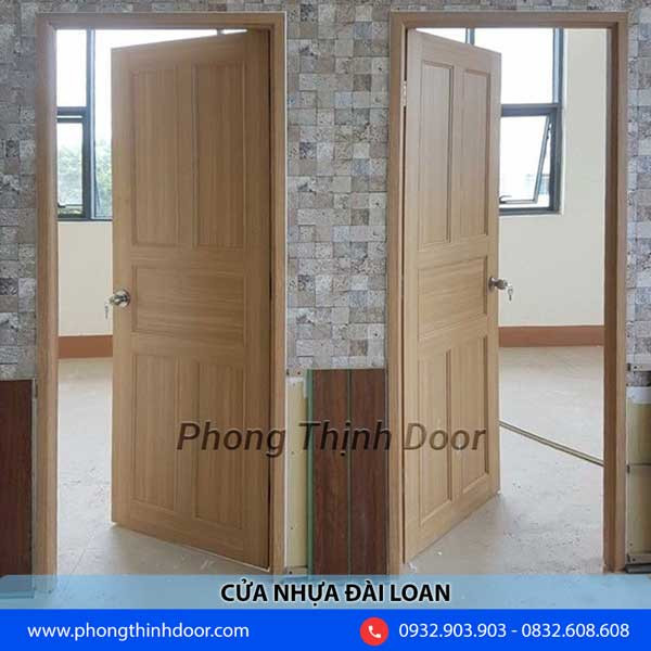 Cửa nhựa giả gỗ Đài Loan cho phòng ngủ