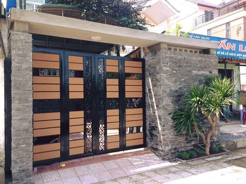 Cửa nhựa giả gỗ ngoại thất thiết kế sáng tạo