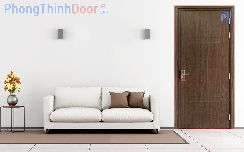 Cửa nhựa gỗ composite vân gỗ hiện đại