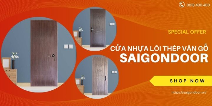 Cửa nhựa lõi thép giả gỗ mang vẻ đẹp tự nhiên