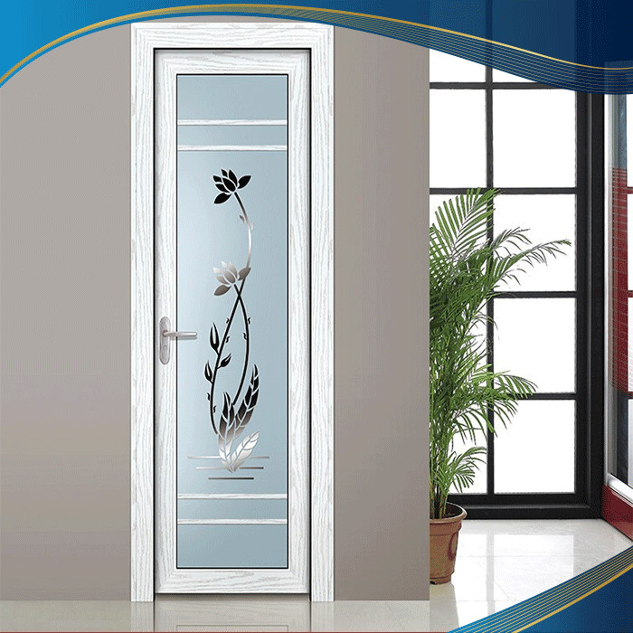 Cửa nhựa lõi thép phòng tắm 1 cánh mở trong màu trắng