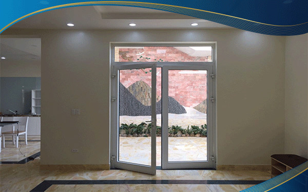 Cửa nhựa lõi thép uPVC Đà Nẵng loại 2 cánh mở quay trong dùng cho công trình bị hạn chế diện tích phía ngoài