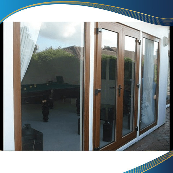 Cửa nhựa lõi thép vân gỗ 2 cánh lắp cửa chính
