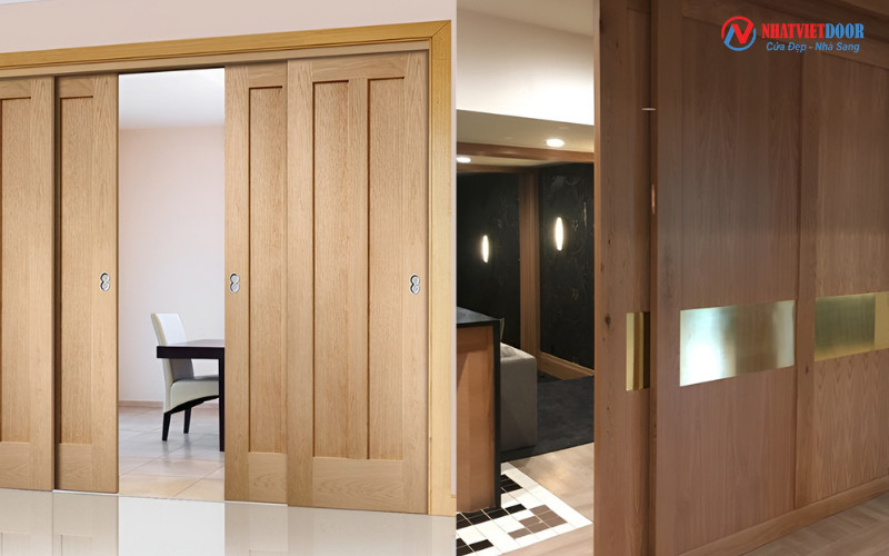Cửa nhựa lùa 1 cánh giả gỗ Composite cao cấp